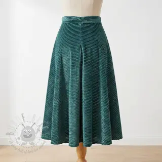 Fluweel VELVET LUREX Stripe forest green