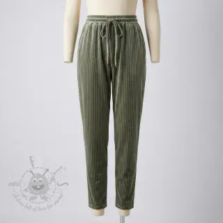 Fluweel VELVET LUREX Stripe camo green