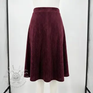 Fluweel VELVET LUREX Stripe bordeaux