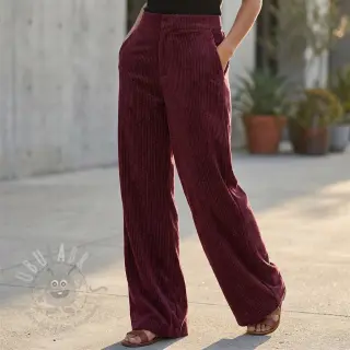 Fluweel VELVET LUREX Stripe bordeaux
