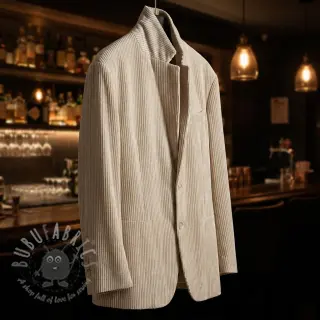 Fluweel VELVET LUREX Stripe off white