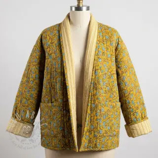 Katoenen stof QUILT Gange curcuma