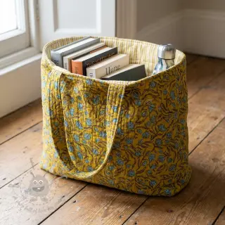 Katoenen stof QUILT Gange curcuma