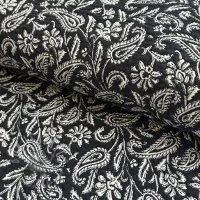 Decoratiestof jacquard Mumbai allover noir