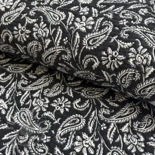 Decoratiestof jacquard Mumbai allover noir