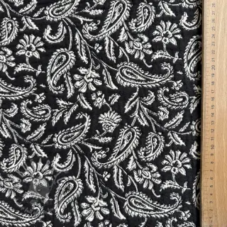 Decoratiestof jacquard Mumbai allover noir