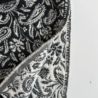 Decoratiestof jacquard Mumbai allover noir