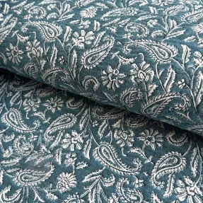 Decoratiestof jacquard Mumbai allover jade