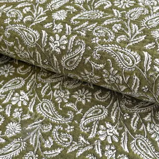 Decoratiestof jacquard Mumbai allover kaki