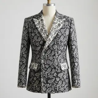 Dekoračná látka jacquard Mumbai allover noir