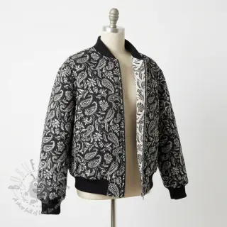 Decoratiestof jacquard Mumbai allover noir