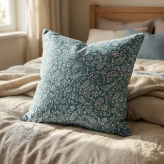 Decoratiestof jacquard Mumbai allover jade