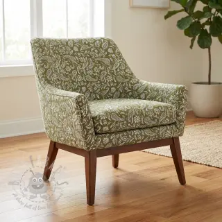 Decoratiestof jacquard Mumbai allover kaki