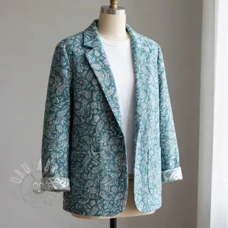 Decoratiestof jacquard Mumbai allover jade