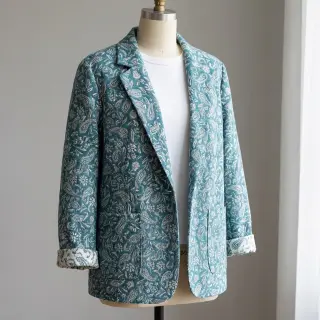 Dekoračná látka jacquard Mumbai allover jade