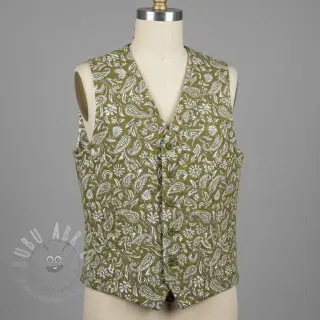 Decoratiestof jacquard Mumbai allover kaki