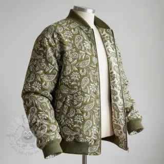 Decoratiestof jacquard Mumbai allover kaki
