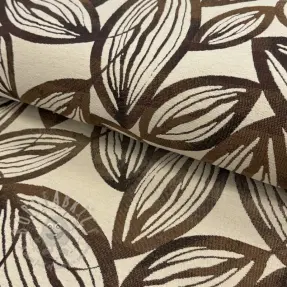Decoratiestof jacquard Folia chocolat