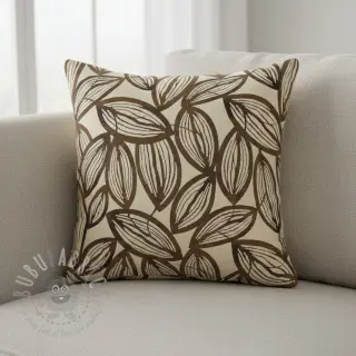 Decoratiestof jacquard Folia chocolat