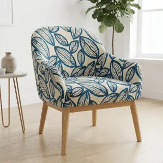 Dekoračná látka jacquard Folia bleu