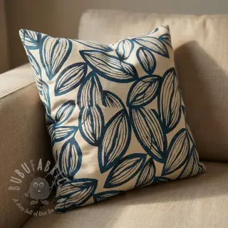 Decoratiestof jacquard Folia bleu