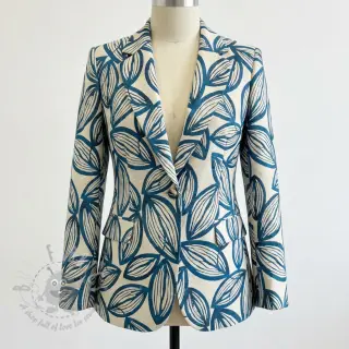 Decoratiestof jacquard Folia bleu