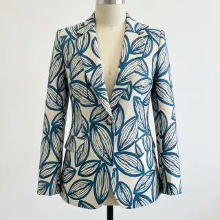 Dekoračná látka jacquard Folia bleu