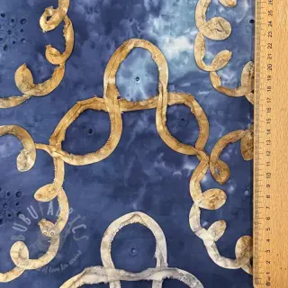 Katoenen stof TIE DYE EMBROIDERY Elise tape design D