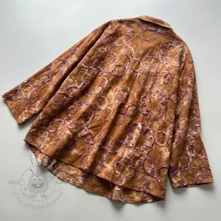 Katoenen stof TIE DYE EMBROIDERY Elise tape design B