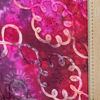 Katoenen stof TIE DYE EMBROIDERY Elise tape design E
