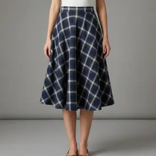 Scottish Check YARN DYED BRUSHED navy