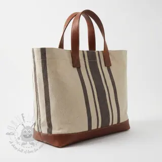 Decoratiestof Bernadette stripe coffee