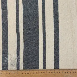 Decoratiestof Bernadette stripe indigo