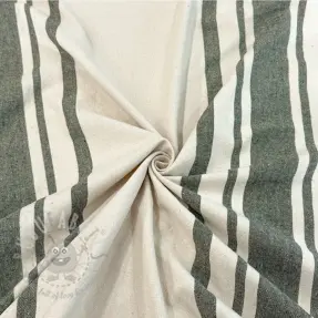 Decoratiestof Bernadette stripe kaki