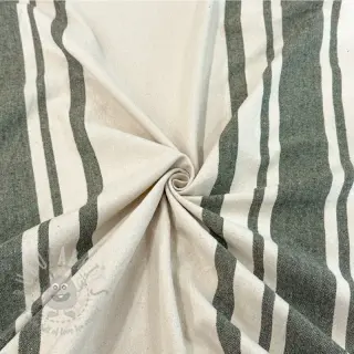 Decoratiestof Bernadette stripe kaki