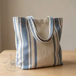 Decoratiestof Bernadette stripe denim