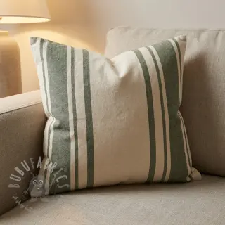 Decoratiestof Bernadette stripe kaki