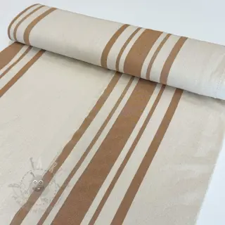 Decoratiestof Bernadette stripe peanut