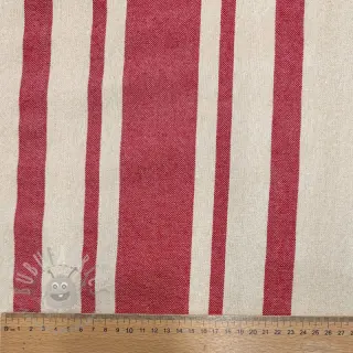Decoratiestof Bernadette stripe rouge