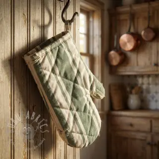 Decoratiestof Bernadette stripe kaki