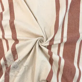 Decoratiestof Bernadette stripe terracotta