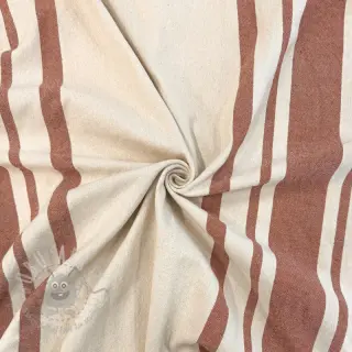 Decoratiestof Bernadette stripe terracotta