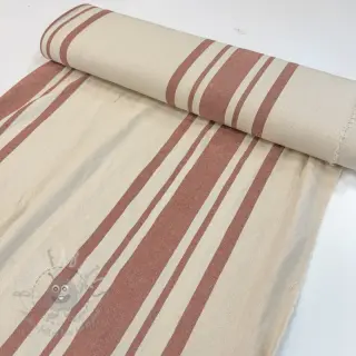 Decoratiestof Bernadette stripe terracotta