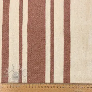 Decoratiestof Bernadette stripe terracotta