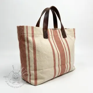 Decoratiestof Bernadette stripe terracotta