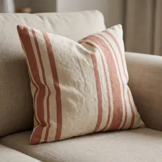 Dekoračná látka Bernadette stripe terracotta