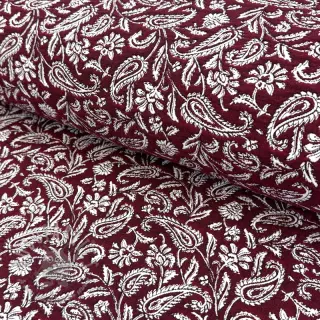 Decoratiestof jacquard Mumbai allover bordeaux