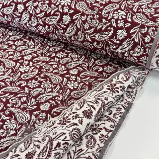 Decoratiestof jacquard Mumbai allover bordeaux