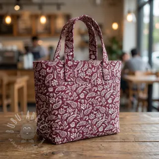 Decoratiestof jacquard Mumbai allover bordeaux