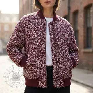 Decoratiestof jacquard Mumbai allover bordeaux
